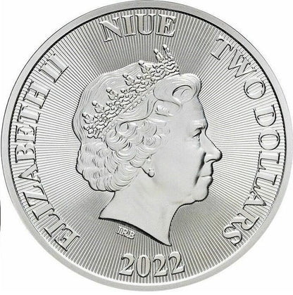 2022 2 Dollars Niue BU 1 Oz Ag Tree of Life