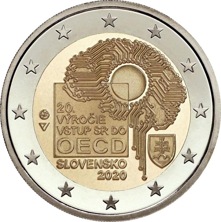 2020 Slovensko 2 euro- 20. výročie vstupu Slovenskej republiky do OECD UNC
