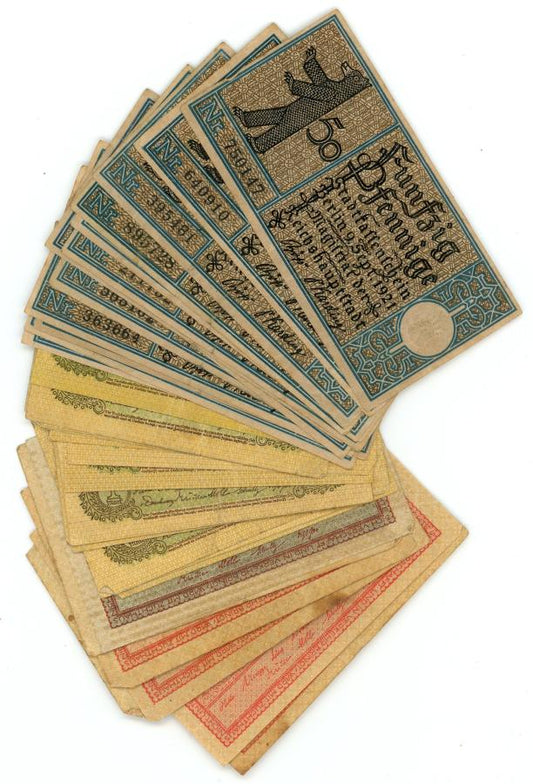 Set bankoviek Nemecko okolo roku 1920