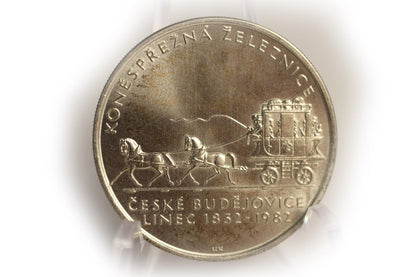 1982 100kčs - Konská železnica České Budějovice - Linec