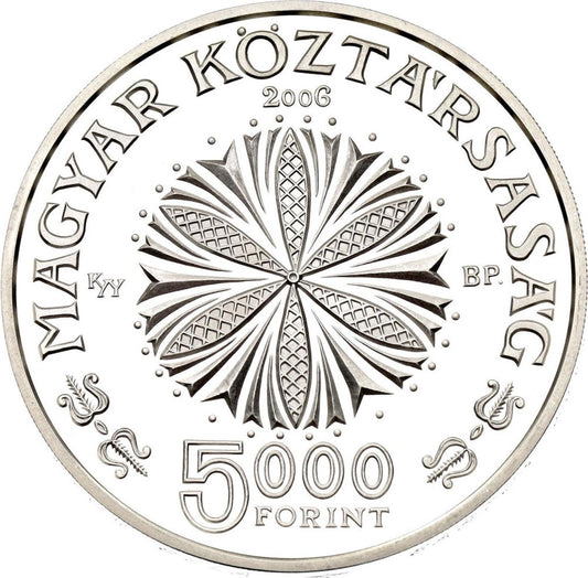 2006 Béla Bártok 5000 forintov striebro Proof