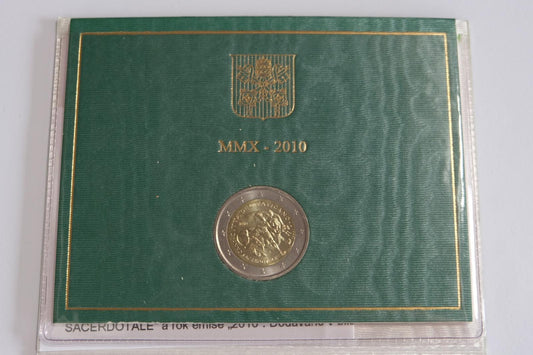 2010 vatikán 2 euro - rok kňazov