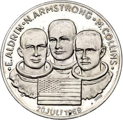 1969 Strieborná medaila Nemecko Apollo XI Pristátie na mesiaci