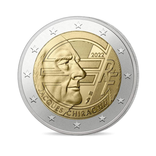 2022 Francúzsko  2 eurá Jacques Chirac