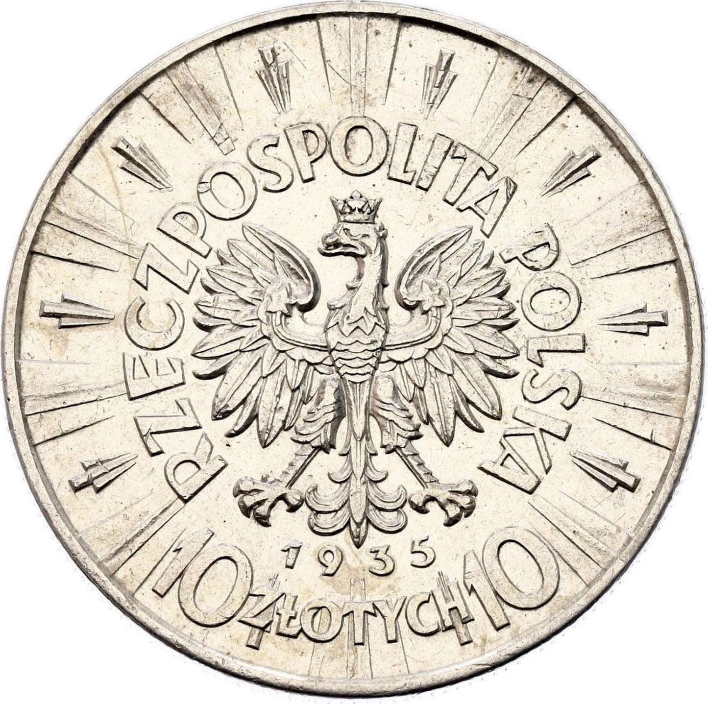 1935 10 zloty Josef Pilsudski Waršava