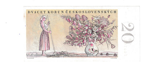 1949 20 kčs A19 UNC neperforované