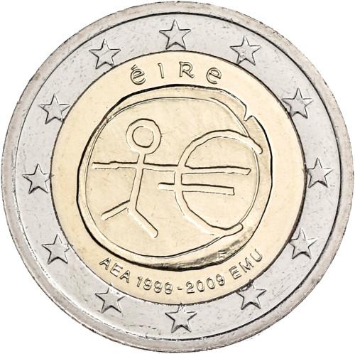 2009 2 Euro Írsko - 10. výročie hospodárskej a menovej únie