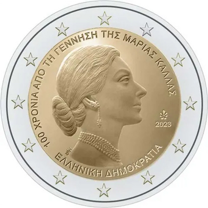 2023 Grécko 2 eurá Maria Callas
