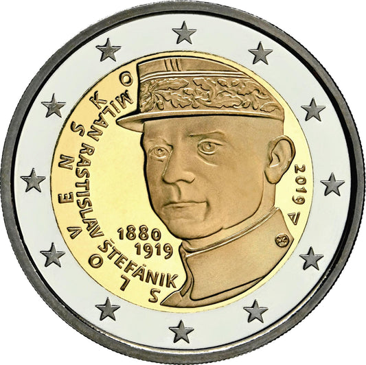 2017 Slovensko 2 euro- 100. výročie úmrtia Milana Rastislava Štefánika UNC