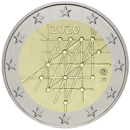 2020 Fínsko 2 eurá Univerzita v Turku